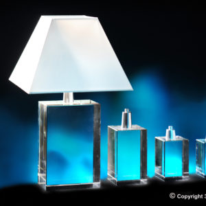 Lampe 18x12 en Verre Horizontale, Gravure 3D